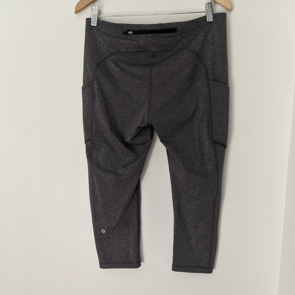 Lululemon Speed Up Crop 21" Heathered Black 12 - Picture 12 of 16